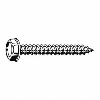 GRAINGER APPROVED Scrw Sz #4 ZP SLT 3/8 L PK100, 31JM67