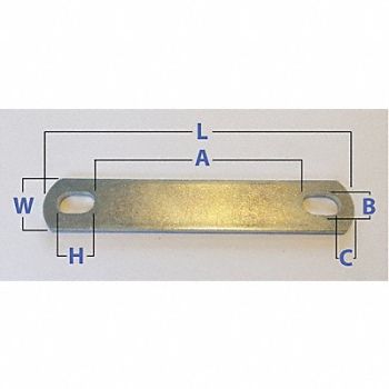 GRAINGER APPROVED U-Bolt Mounting Plate Overall W 1 in PK5, 31KF22