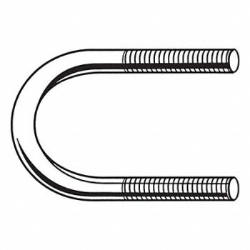 GRAINGER APPROVED Standard U-BoltInside H 10 3/8 in, 32TH78