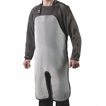 TURTLESKIN CP Apron Wht Polystr 36 in L x 24 in W, 31LK99