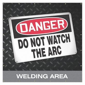 ACCUFORM Welding Curtain 6 ft W Printed Blue, 31LW65
