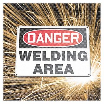 ACCUFORM Welding Curtain 6 ft W Printed Yellow, 31LW79