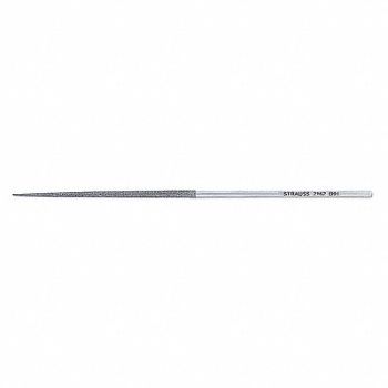 STRAUSS Needle File Swiss Round 5-1/2 in L, 31LY17