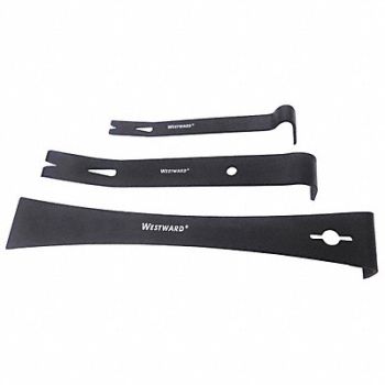 WESTWARD Pry Bar Curved High Carbon Steel 3pcs., 31MA23