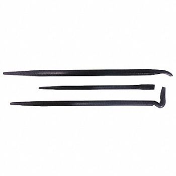 WESTWARD Pry Bar Curved High Carbon Steel 3pcs., 31MA40