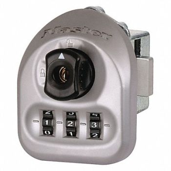 MASTER LOCK Built In Locker Lock 3 in Scrolling Blck, 31MH02