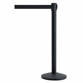 QUEUEWAY Barrier Post with Belt Metal 7-1/2 ft L, 31MH97