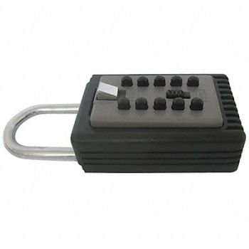 GRAINGER APPROVED Lock Box Padlock 3 Keys, 31NG37