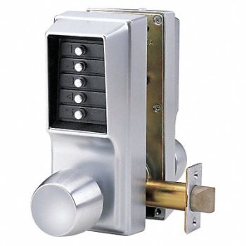 SIMPLEX Push Button Lock Entry and Egress Chrome, 31NG48