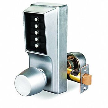 SIMPLEX Push Button Lock Entry Satin Chrome, 31NG98