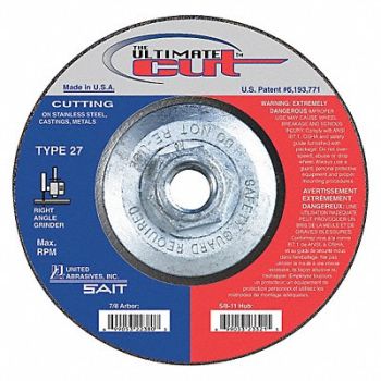 UNITED ABRASIVES-SAIT Abrasive Cut-Off Wheel 60 Grit, 31NJ36