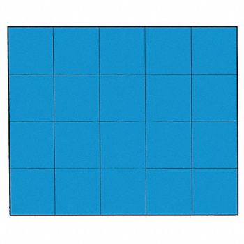 MAGNA VISUAL Magnetic Squares 3/4 in W Blue PK20, 31TW31