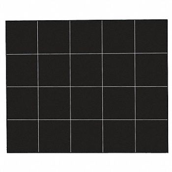 MAGNA VISUAL Magnetic Squares 3/4 in W Black PK20, 31TW33