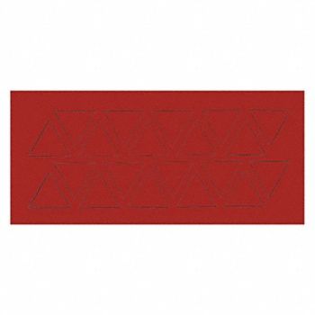 MAGNA VISUAL Magnetic Triangles 3/4 in W Red PK20, 31TW35