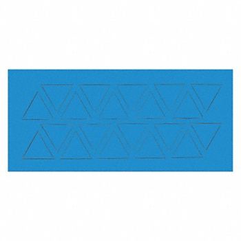 MAGNA VISUAL Magnetic Triangles 3/4 in W Blue PK20, 31TW36
