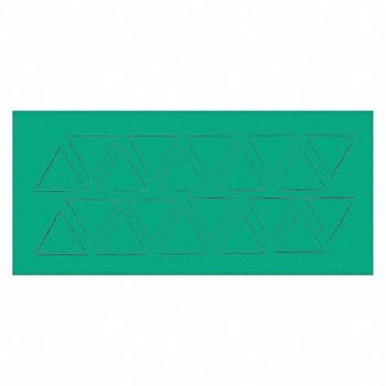 MAGNA VISUAL Magnetic Triangles 3/4 in W Green PK20, 31TW37