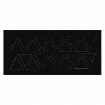 MAGNA VISUAL Magnetic Triangles 3/4 in W Black PK20, 31TW38