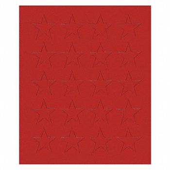 MAGNA VISUAL Magnetic Stars 3/4 in W Red PK20, 31TW45