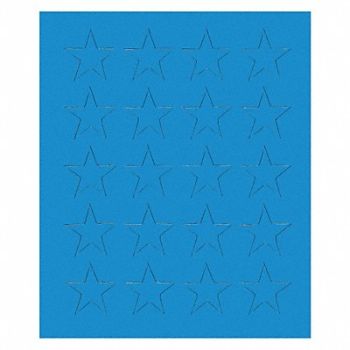 MAGNA VISUAL Magnetic Stars 3/4 in W Blue PK20, 31TW46