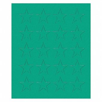 MAGNA VISUAL Magnetic Stars 3/4 in W Green PK20, 31TW47