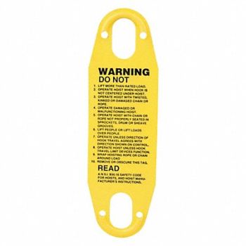 BUDGIT Warning Label Pushbutton, 31TX81