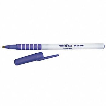 ABILITY ONE Ballpoint Pens Blue PK12, 31UD90