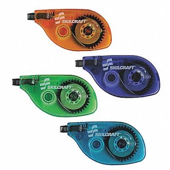 ABILITY ONE Correction Tape Orng/Prpl/Grn/Bl PK4, 31UF07