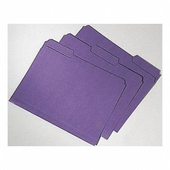 ABILITY ONE Folder Letter 1/3 Cut Rcycld Purpl PK100, 31UF31