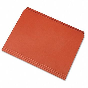 ABILITY ONE Folder Letter Straight Cut Orange PK100, 31UF39