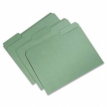 ABILITY ONE Folder Letter 1/3 Cut Rcycld Green PK100, 31UF42