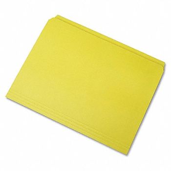 ABILITY ONE Folder Letter Straight Cut Yellow PK100, 31UF43