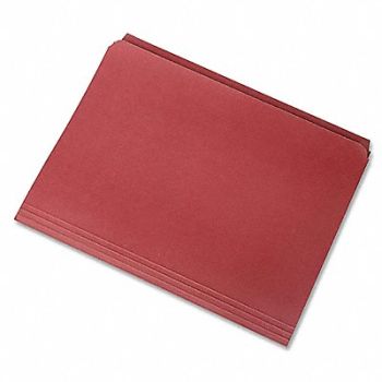 ABILITY ONE Folder Letter Straight Cut Red PK100, 31UF45