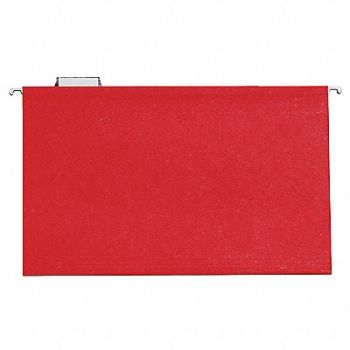 ABILITY ONE Hanging File Legal Folders Red PK25, 31UF51