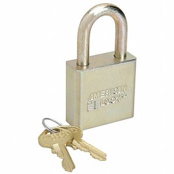 ABILITY ONE Keyed Padlock Gold, 31UF64