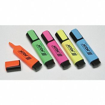 ABILITY ONE Highlightr Yllw Ornge Pnk Green Blue PK5, 31UG19