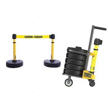 BANNER STAKES PLUS Barricade Yellow Caution - Cuidado, 31XF74