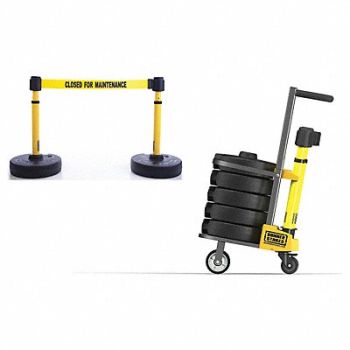 BANNER STAKES PLUS Barricade Yellow Closed for Maint, 31XF79