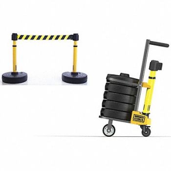 BANNER STAKES PLUS Barricade Yellow with Black Stripes, 31XF80