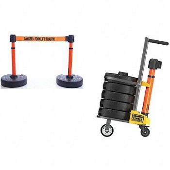 BANNER STAKES PLUS Barricade Orange Forklift Traffic, 31XF88