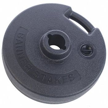 BANNER STAKES PLUS Barrier System Base Plastic Blk PK5, 31XF96