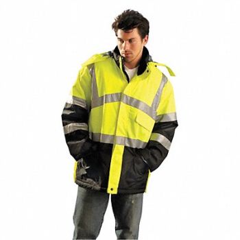 OCCUNOMIX Jacket Insulated XL Yellow 35inL, 31XK48