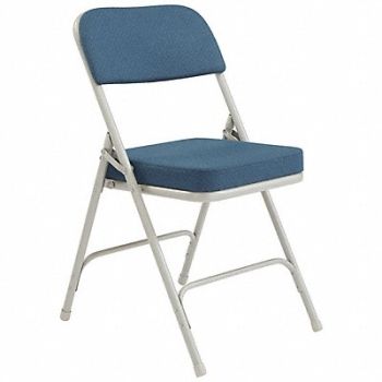 NATIONAL PUBLIC SEATING Folding Chair Fabric 32in H Gray PK2, 38XR20