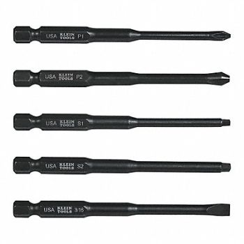 KLEIN TOOLS Power Driver Bits Assorted 3-1/2, 806YZ6