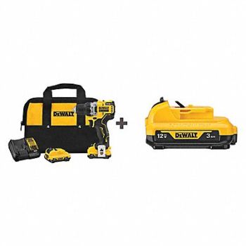 DEWALT Drill Kit Cordless 1500 RPM 12V DC, 326ZL1