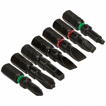 KLEIN TOOLS Impact Power Bits Assorted 7-PK, 807JR1