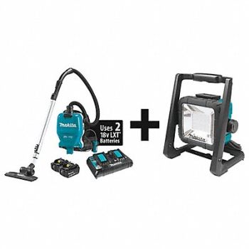 MAKITA Cordless Vacuum Kit HEPA Filtration, 327EF7
