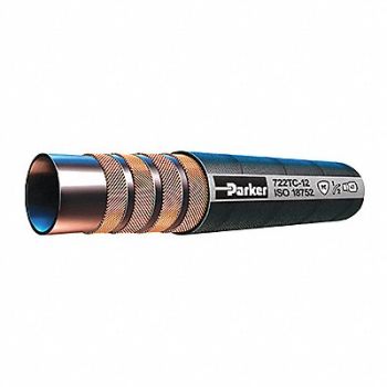 PARKER Hydraulic Hose 1/2 I.D. 150 ft L Black, 55WF30