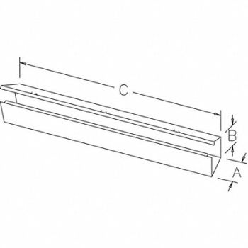 HOFFMAN Lay-In Wireway 2 ft 6inWx6inH Steel, 32FM96
