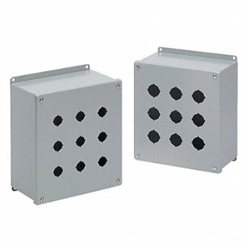 HOFFMAN Pushbutton Enclosure 9.50 in H Steel, 32FR30