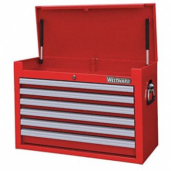 WESTWARD Powder Coated Red Light Duty Top Chest, 32H833